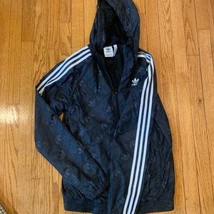 mens small adidas raincoat/windbreaker
